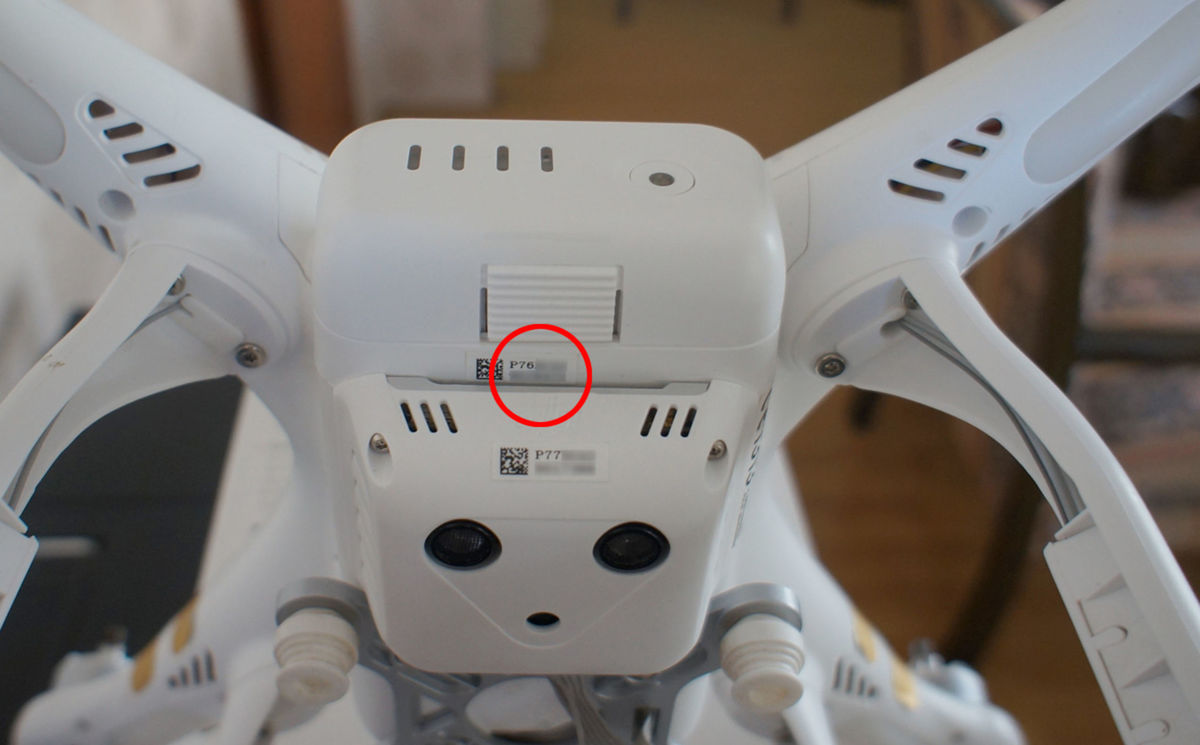 numero de serie phantom 3